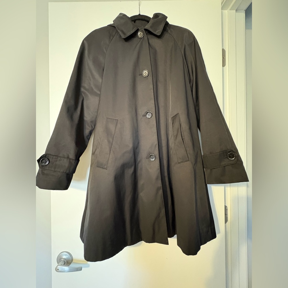 Calvin Klein Black Trench Rain Coat